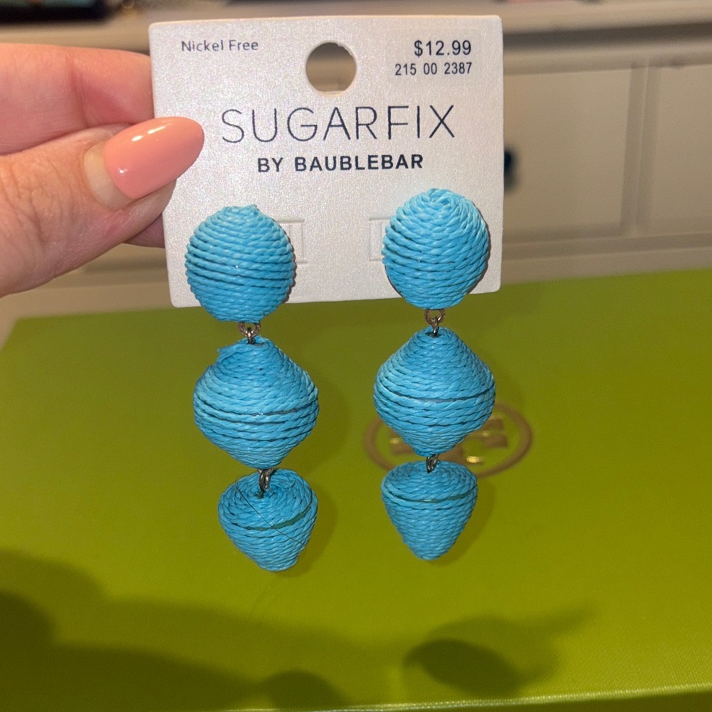 Sugarfix by BaubleBar Blue Straw Drop Earrings